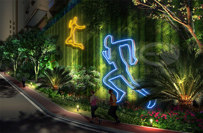 小區植物景觀照明效果圖