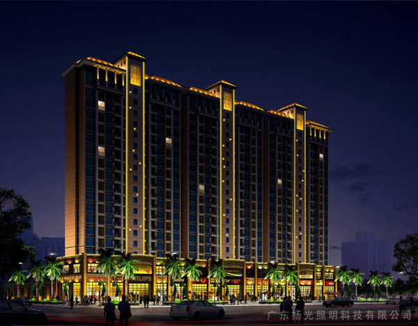 清遠(yuǎn)新都廣場夜景照明設(shè)計